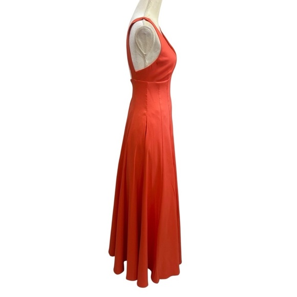 Antonio Melani Davina Size 0 NWT Mandarin Orange Sleeveless Low Back Gown - Picture 10 of 13